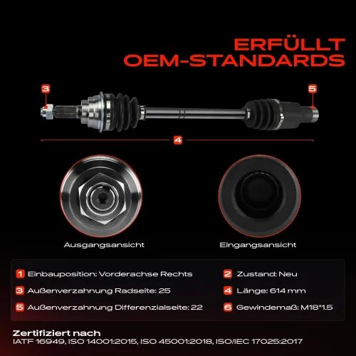 Antriebswelle Vorderachse rechts Frankberg 5481FB0038131 Bild Antriebswelle Vorderachse rechts Frankberg 5481FB0038131