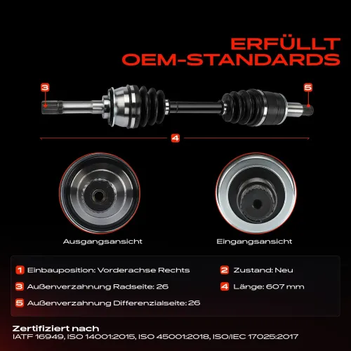 Antriebswelle Vorderachse rechts Frankberg 5481FB0038132 Bild Antriebswelle Vorderachse rechts Frankberg 5481FB0038132