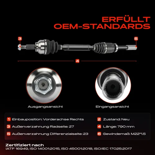 Antriebswelle Vorderachse rechts Frankberg 5481FB0038157 Bild Antriebswelle Vorderachse rechts Frankberg 5481FB0038157