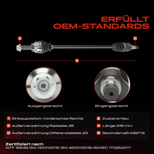Antriebswelle Vorderachse rechts Frankberg 5481FB0038174 Bild Antriebswelle Vorderachse rechts Frankberg 5481FB0038174