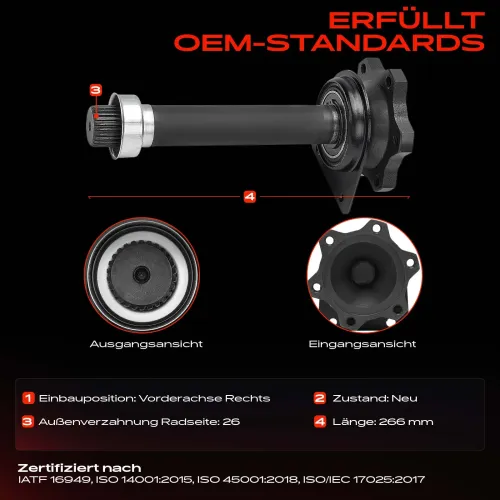 Antriebswelle Vorderachse rechts Frankberg 5481FB0038177 Bild Antriebswelle Vorderachse rechts Frankberg 5481FB0038177