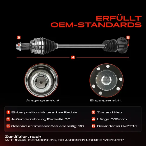 Antriebswelle Hinterachse rechts Frankberg 5481FB0038182 Bild Antriebswelle Hinterachse rechts Frankberg 5481FB0038182