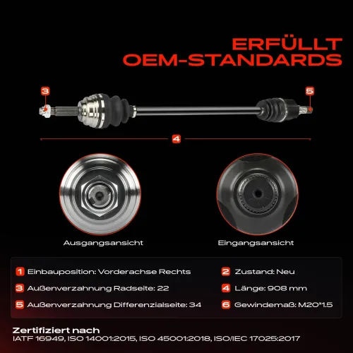 Antriebswelle Vorderachse rechts Frankberg 5481FB0038184 Bild Antriebswelle Vorderachse rechts Frankberg 5481FB0038184