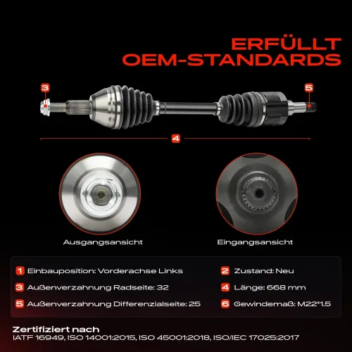 Antriebswelle Vorderachse links Frankberg 5481FB0038187 Bild Antriebswelle Vorderachse links Frankberg 5481FB0038187