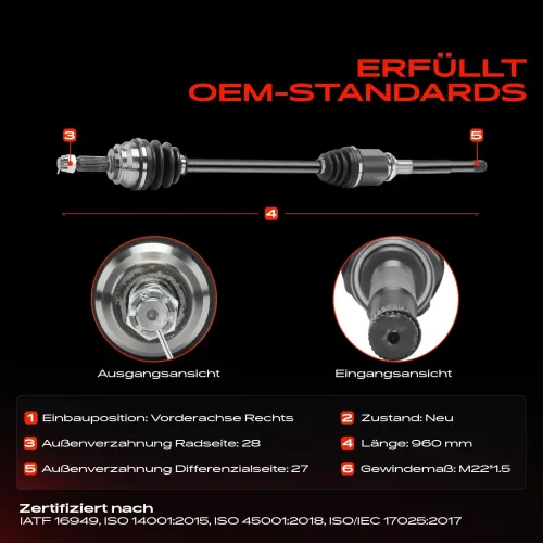 Antriebswelle Vorderachse rechts Frankberg 5481FB0038198 Bild Antriebswelle Vorderachse rechts Frankberg 5481FB0038198