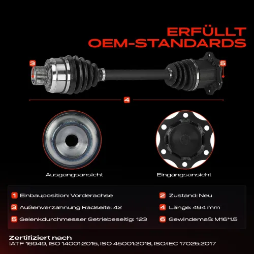 Antriebswelle Vorderachse Frankberg 5481FB0038227 Bild Antriebswelle Vorderachse Frankberg 5481FB0038227