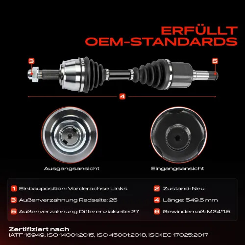 Antriebswelle Vorderachse links Frankberg 5481FB0038228 Bild Antriebswelle Vorderachse links Frankberg 5481FB0038228