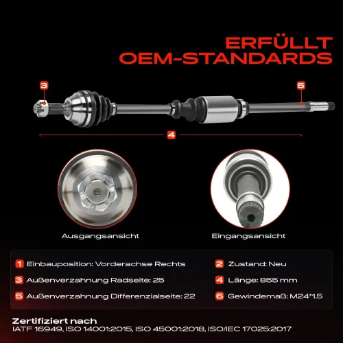 Antriebswelle Vorderachse rechts Frankberg 5481FB0038236 Bild Antriebswelle Vorderachse rechts Frankberg 5481FB0038236