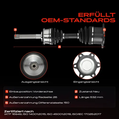 Antriebswelle Vorderachse Frankberg 5481FB0038265 Bild Antriebswelle Vorderachse Frankberg 5481FB0038265