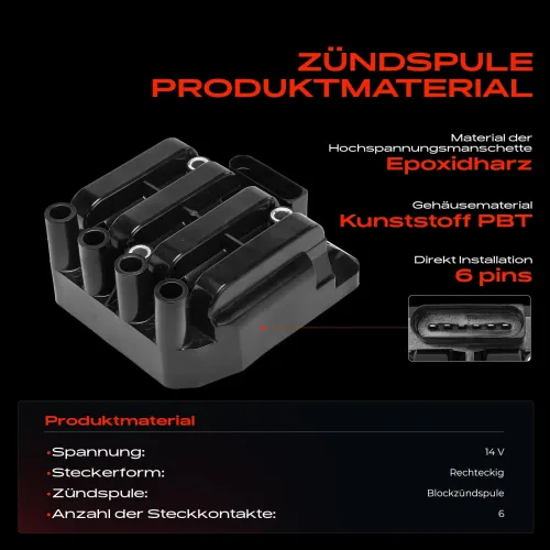 Zündspule 14 V Frankberg 5481FB0040301 Bild Zündspule 14 V Frankberg 5481FB0040301