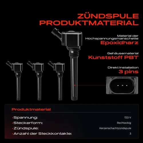 Zündspule 13,5 V Frankberg 5481FB0040306 Bild Zündspule 13,5 V Frankberg 5481FB0040306