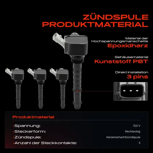 Zündspule 13,5 V Frankberg 5481FB0040307 Bild Zündspule 13,5 V Frankberg 5481FB0040307