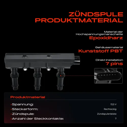 Zündspule 13,5 V Frankberg 5481FB0040322 Bild Zündspule 13,5 V Frankberg 5481FB0040322