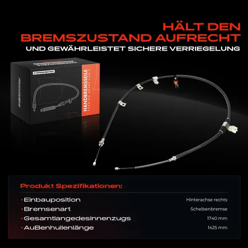 Seilzug, Feststellbremse Hinterachse rechts Frankberg 5481FB0041286 Bild Seilzug, Feststellbremse Hinterachse rechts Frankberg 5481FB0041286