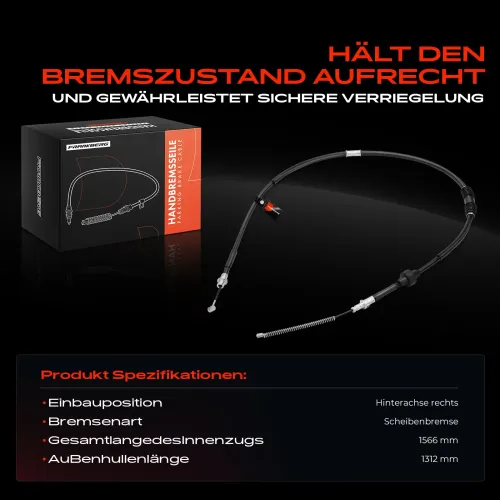 Seilzug, Feststellbremse Hinterachse rechts Frankberg 5481FB0041289 Bild Seilzug, Feststellbremse Hinterachse rechts Frankberg 5481FB0041289