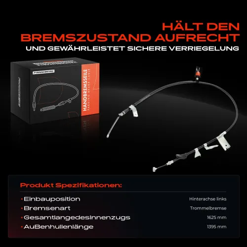 Seilzug, Feststellbremse Hinterachse links Frankberg 5481FB0041297 Bild Seilzug, Feststellbremse Hinterachse links Frankberg 5481FB0041297
