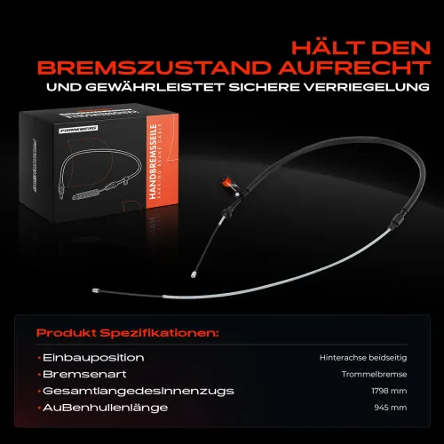 Seilzug, Feststellbremse Hinterachse beidseitig Frankberg 5481FB0041339 Bild Seilzug, Feststellbremse Hinterachse beidseitig Frankberg 5481FB0041339