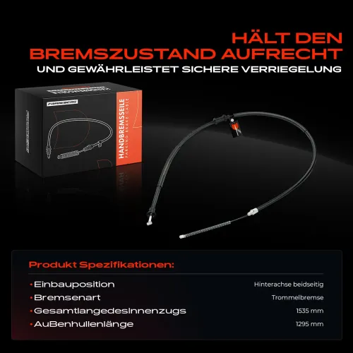 Seilzug, Feststellbremse Hinterachse beidseitig Frankberg 5481FB0041341 Bild Seilzug, Feststellbremse Hinterachse beidseitig Frankberg 5481FB0041341
