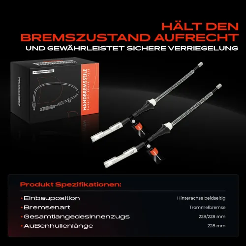 Seilzug, Feststellbremse Hinterachse beidseitig Frankberg 5481FB0041351 Bild Seilzug, Feststellbremse Hinterachse beidseitig Frankberg 5481FB0041351