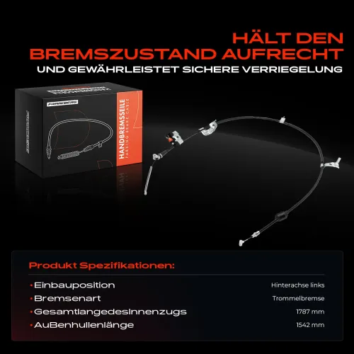 Seilzug, Feststellbremse Hinterachse links Frankberg 5481FB0041371 Bild Seilzug, Feststellbremse Hinterachse links Frankberg 5481FB0041371