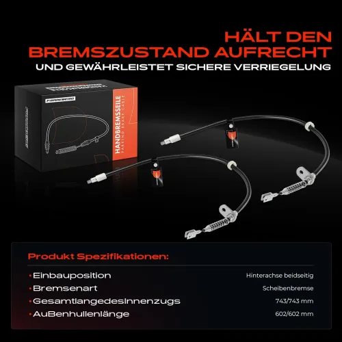 Seilzug, Feststellbremse Hinterachse beidseitig Frankberg 5481FB0041373 Bild Seilzug, Feststellbremse Hinterachse beidseitig Frankberg 5481FB0041373