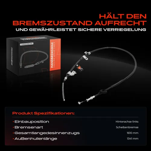 Seilzug, Feststellbremse Hinterachse links Frankberg 5481FB0041426 Bild Seilzug, Feststellbremse Hinterachse links Frankberg 5481FB0041426