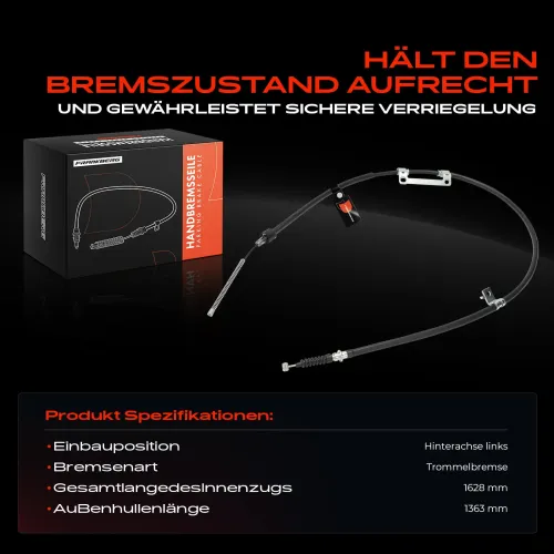 Seilzug, Feststellbremse Hinterachse links Frankberg 5481FB0041440 Bild Seilzug, Feststellbremse Hinterachse links Frankberg 5481FB0041440