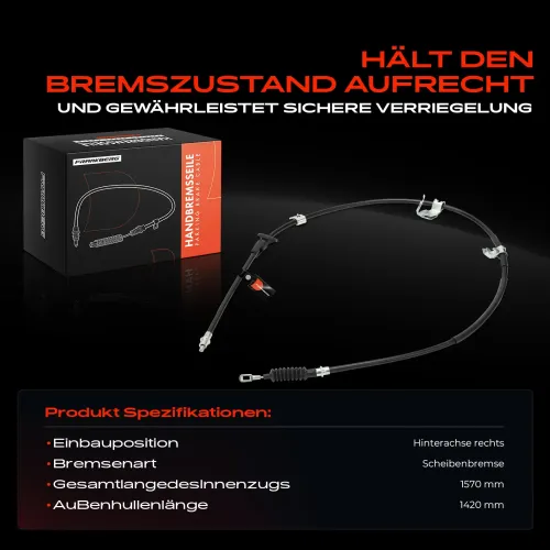 Seilzug, Feststellbremse Hinterachse rechts Frankberg 5481FB0041478 Bild Seilzug, Feststellbremse Hinterachse rechts Frankberg 5481FB0041478