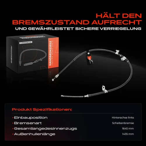 Seilzug, Feststellbremse Hinterachse links Frankberg 5481FB0041482 Bild Seilzug, Feststellbremse Hinterachse links Frankberg 5481FB0041482