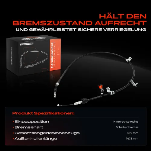 Seilzug, Feststellbremse Hinterachse rechts Frankberg 5481FB0041487 Bild Seilzug, Feststellbremse Hinterachse rechts Frankberg 5481FB0041487