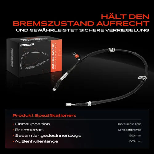 Seilzug, Feststellbremse Hinterachse links Frankberg 5481FB0041493 Bild Seilzug, Feststellbremse Hinterachse links Frankberg 5481FB0041493