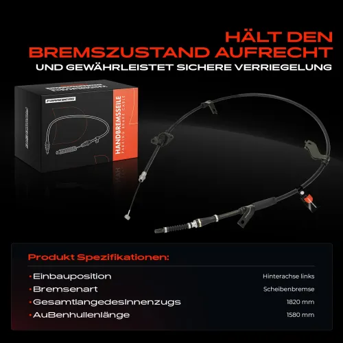 Seilzug, Feststellbremse Hinterachse links Frankberg 5481FB0041496 Bild Seilzug, Feststellbremse Hinterachse links Frankberg 5481FB0041496