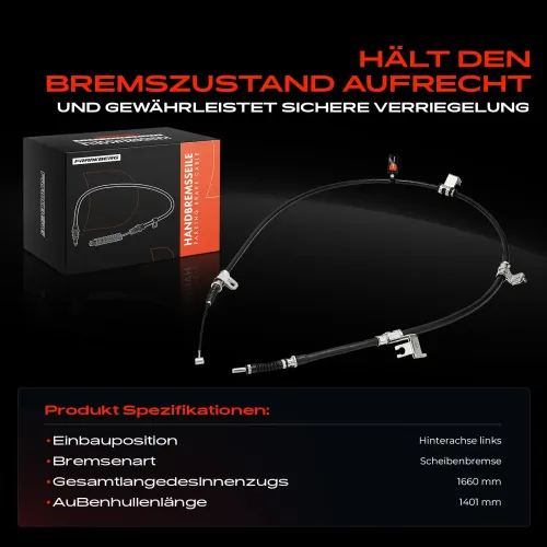 Seilzug, Feststellbremse Hinterachse links Frankberg 5481FB0041502 Bild Seilzug, Feststellbremse Hinterachse links Frankberg 5481FB0041502