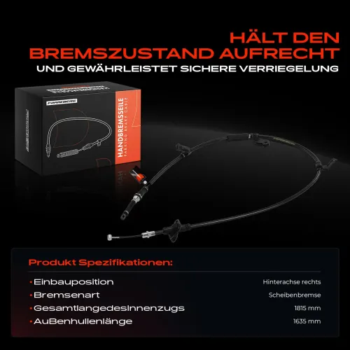 Seilzug, Feststellbremse Hinterachse rechts Frankberg 5481FB0041505 Bild Seilzug, Feststellbremse Hinterachse rechts Frankberg 5481FB0041505