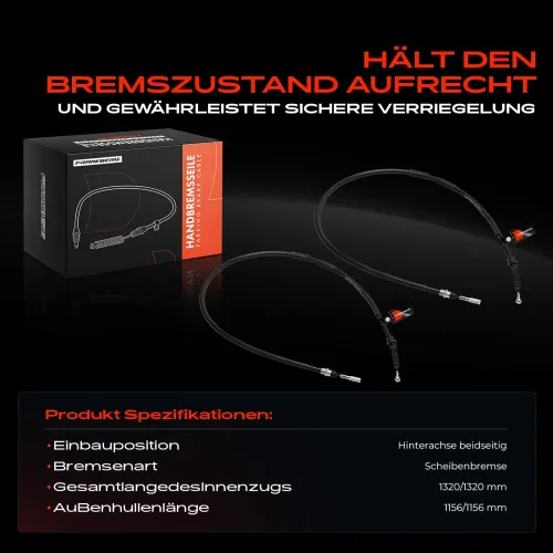 Seilzug, Feststellbremse Hinterachse beidseitig Frankberg 5481FB0041508 Bild Seilzug, Feststellbremse Hinterachse beidseitig Frankberg 5481FB0041508