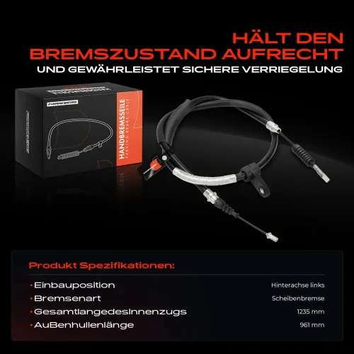 Seilzug, Feststellbremse Hinterachse links Frankberg 5481FB0041522 Bild Seilzug, Feststellbremse Hinterachse links Frankberg 5481FB0041522