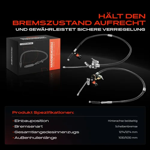 Seilzug, Feststellbremse Hinterachse beidseitig Frankberg 5481FB0041604 Bild Seilzug, Feststellbremse Hinterachse beidseitig Frankberg 5481FB0041604