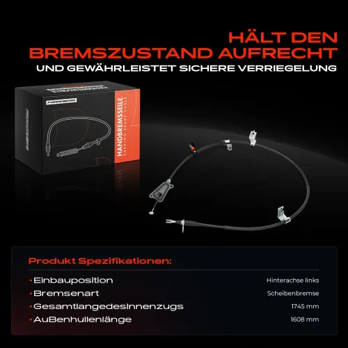 Seilzug, Feststellbremse Hinterachse links Frankberg 5481FB0041637 Bild Seilzug, Feststellbremse Hinterachse links Frankberg 5481FB0041637