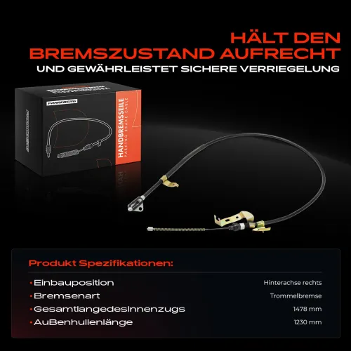 Seilzug, Feststellbremse Hinterachse links Frankberg 5481FB0041639 Bild Seilzug, Feststellbremse Hinterachse links Frankberg 5481FB0041639