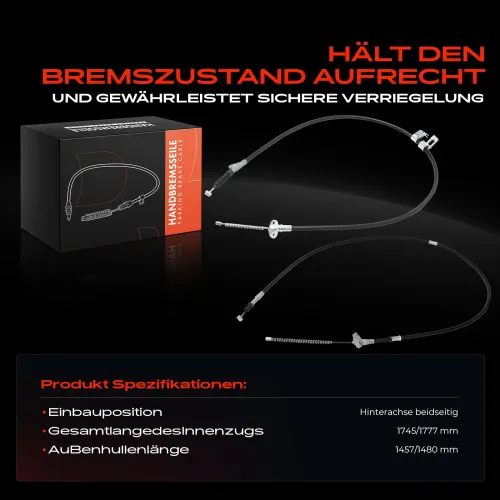 Seilzug, Feststellbremse Hinterachse beidseitig Frankberg 5481FB0041650 Bild Seilzug, Feststellbremse Hinterachse beidseitig Frankberg 5481FB0041650