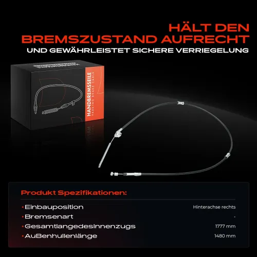 Seilzug, Feststellbremse Hinterachse rechts Frankberg 5481FB0041651 Bild Seilzug, Feststellbremse Hinterachse rechts Frankberg 5481FB0041651