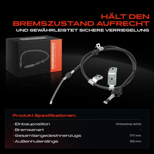 Seilzug, Feststellbremse Hinterachse rechts Frankberg 5481FB0041668 Bild Seilzug, Feststellbremse Hinterachse rechts Frankberg 5481FB0041668