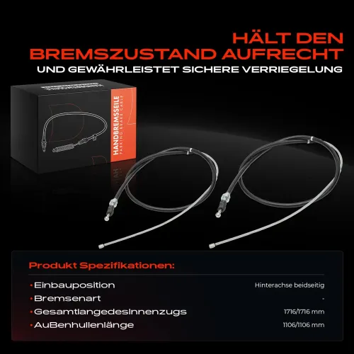 Seilzug, Feststellbremse Hinterachse beidseitig Frankberg 5481FB0041685 Bild Seilzug, Feststellbremse Hinterachse beidseitig Frankberg 5481FB0041685