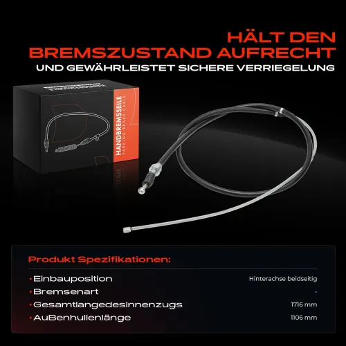 Seilzug, Feststellbremse Hinterachse beidseitig Frankberg 5481FB0041686 Bild Seilzug, Feststellbremse Hinterachse beidseitig Frankberg 5481FB0041686