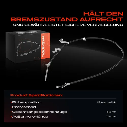 Seilzug, Feststellbremse Hinterachse links Frankberg 5481FB0041727 Bild Seilzug, Feststellbremse Hinterachse links Frankberg 5481FB0041727