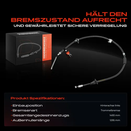 Seilzug, Feststellbremse Hinterachse links Frankberg 5481FB0041730 Bild Seilzug, Feststellbremse Hinterachse links Frankberg 5481FB0041730