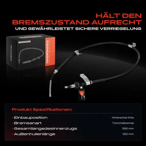 Seilzug, Feststellbremse Hinterachse links Frankberg 5481FB0041734 Bild Seilzug, Feststellbremse Hinterachse links Frankberg 5481FB0041734