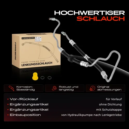 Hydraulikschlauch, Lenkung von Hydraulikpumpe nach Lenkgetriebe Frankberg 5481FB0041778 Bild Hydraulikschlauch, Lenkung von Hydraulikpumpe nach Lenkgetriebe Frankberg 5481FB0041778