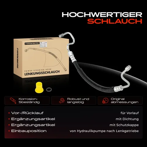 Hydraulikschlauch, Lenkung von Hydraulikpumpe nach Lenkgetriebe Frankberg 5481FB0041780 Bild Hydraulikschlauch, Lenkung von Hydraulikpumpe nach Lenkgetriebe Frankberg 5481FB0041780