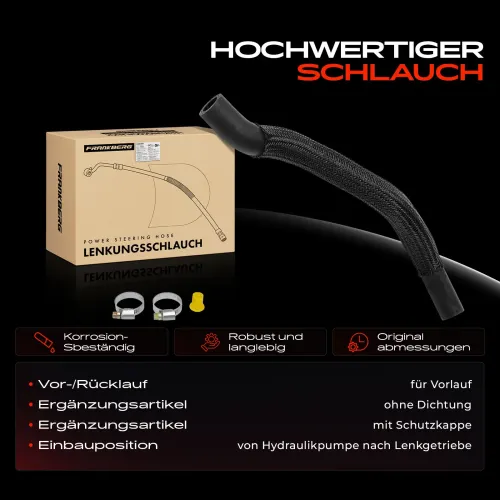 Hydraulikschlauch, Lenkung von Hydraulikpumpe nach Lenkgetriebe Frankberg 5481FB0041781 Bild Hydraulikschlauch, Lenkung von Hydraulikpumpe nach Lenkgetriebe Frankberg 5481FB0041781